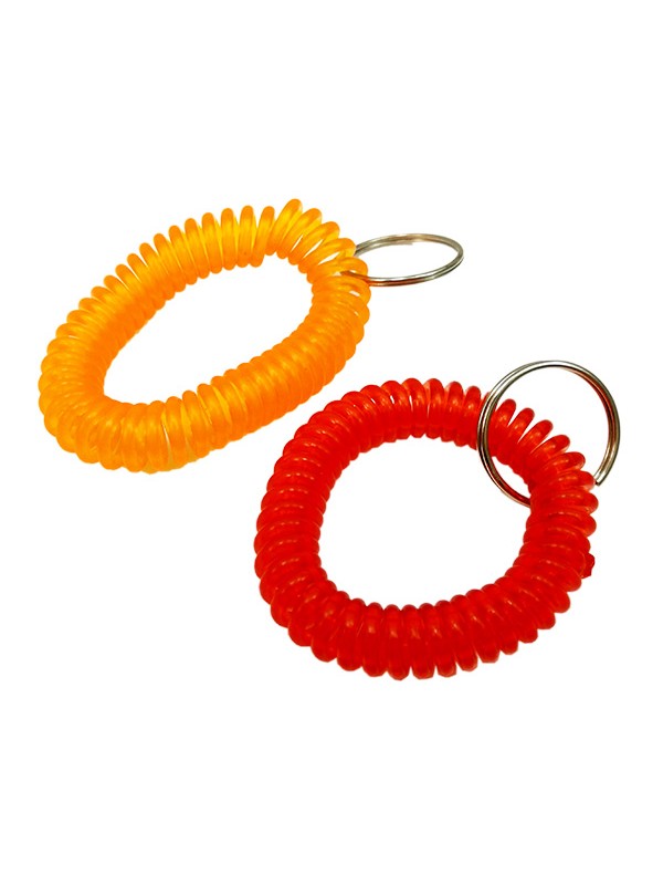RUBBER SPRING KEY RING